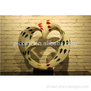 modern fiberglass painted sculpture, Tai Ji sculpture